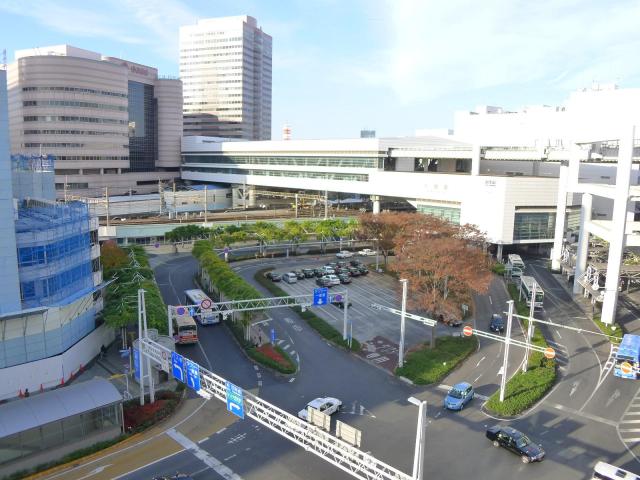 当店から眺めた千葉駅　東口ロータリーの景観です。